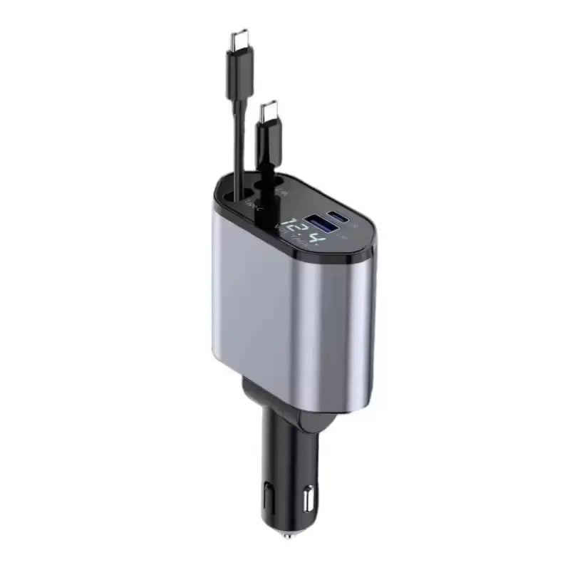 4-in-1 Retractable Car Charger | شاحن سيارة قابل للسحب 4 في 1