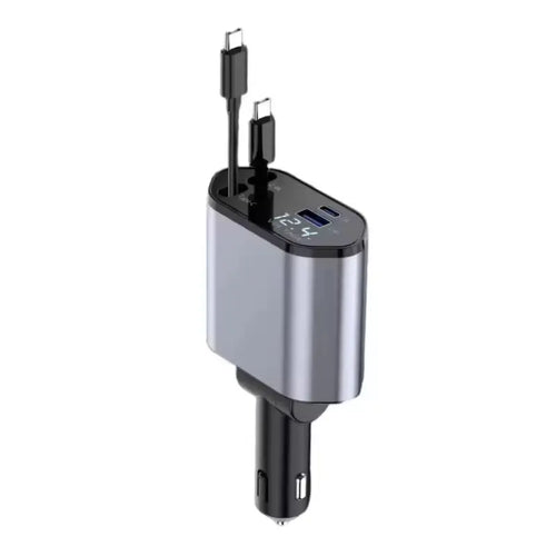 4-in-1 Retractable Car Charger | شاحن سيارة قابل للسحب 4 في 1