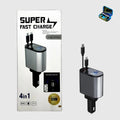 Nestora 4-in-1 Retractable Car Charger Free M10 Earbuds UAE